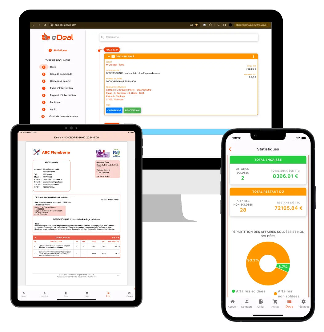 Disponible sur iOS, Android et web app